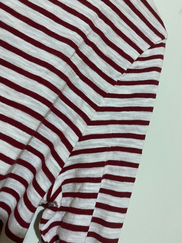 Remera Cuello Bote Importada A Rayas Banana Republic