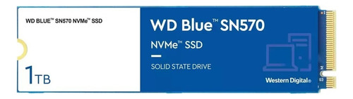 Disco sólido SSD interno Western Digital  SN570 WDS100T3B0C 1TB azul