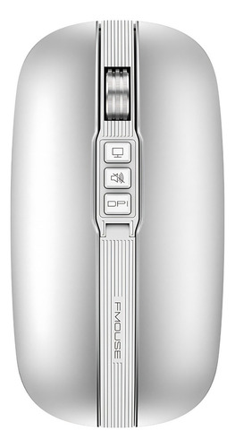 Mouse Recarregável Bluetooth Para Macbook Air Pro M1 M2 E M3 Cor Prateado