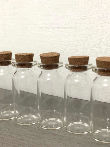 Mini Contenedores Frascos De Vidrio Con Tapa De Corcho