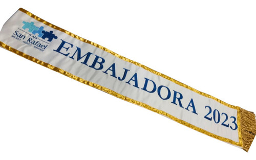 Banda Para Eventos Con Escudo Bordado