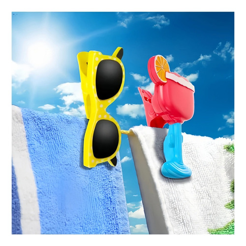 Pinza Para Toallas Portátil Fun Beach, 4 Piezas