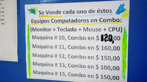 Imagen 3 de 3 de Combo Computador, Compuesto Por: Monitor+ Cpu+teclado+ Mouse