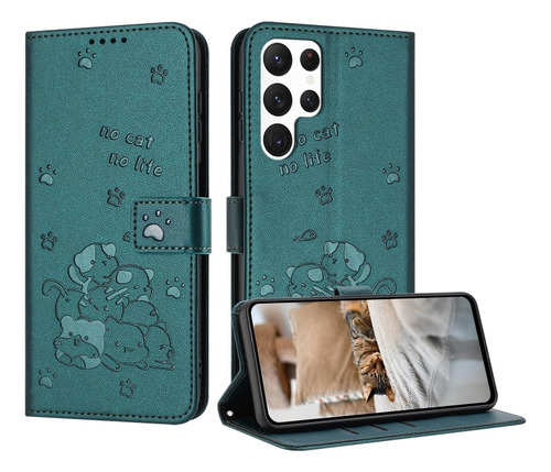 Funda Anticaídas Con Diseño De Gato Para Samsung, Con Cuerda