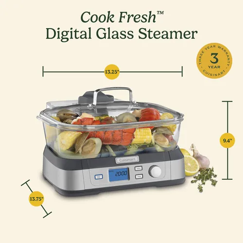 Vaporizador Cuisinart Stm-1000 Cook Fresh Digital De Vidrio,