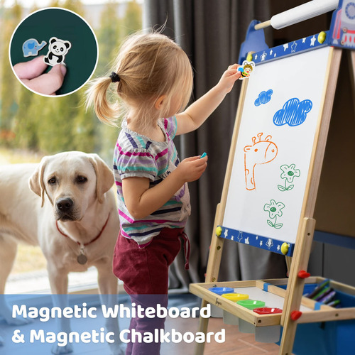 Art Easel Joyooss For Kids, Adjustable W/ Magnetic Whteboard