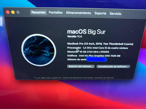 Macbook Pro 13 Touchbar A2159 Desarme (Usado)