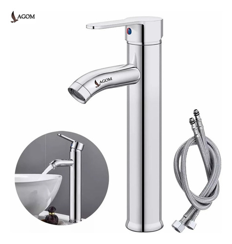 Grifo Para Llave Mezcladora Monomando Lavabo Baño Grifo Fregadero Lagom C03-pro  Entre Agua Fría Y Caliente 2 En1   Cromo De La Más Alta Facil De  Instalar