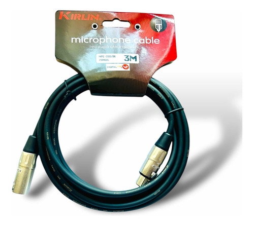 Cable Profesional Micrófono Xlr Canon 3 Mts Negro 20awg