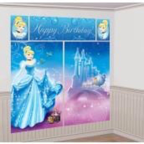 Cenicienta Decoracion Pared 1.65x1.85 Fiestas Infantiles