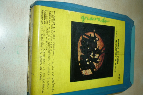 Mccartney Banda En Fuga  Magazine 8 Track Tape Excelente