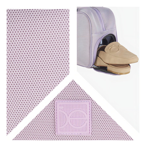 Neceser Cloe Unisex De Viaje Textil Multiples Compartimentos Color Lila