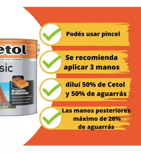 Pintura Para Madera Cetol Satinado Al Aguarras 1 lt