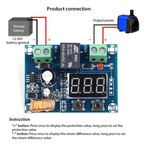 Módulo De Protección De Voltaje 12v-36v Dc