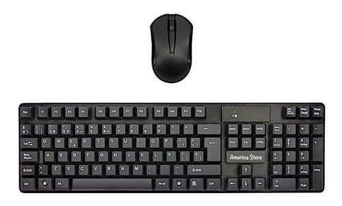 Combo Teclado + Mouse Inalámbrico En Español Ñ Receptor Usb