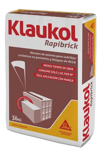 Klaukol Rapibrick Mortero Pegado Ladrillo Hueco 