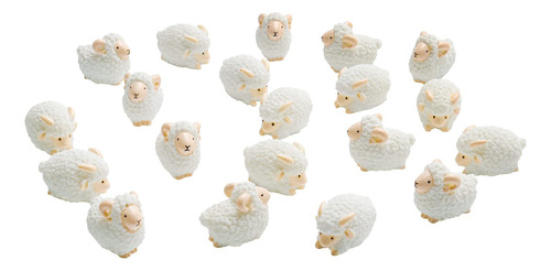 20 Figura Oveja Miniatura Decoracion Pastel Modelo Blanca