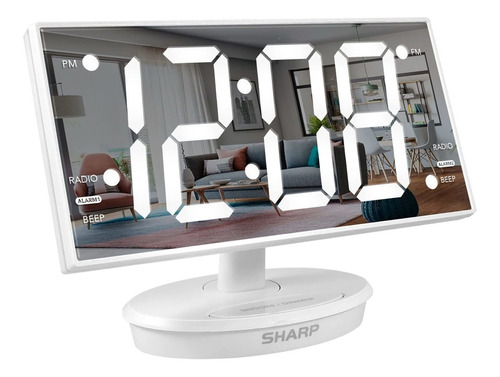 Sharp Reloj Despertador Digital, Reloj Led De Espejo Extra G