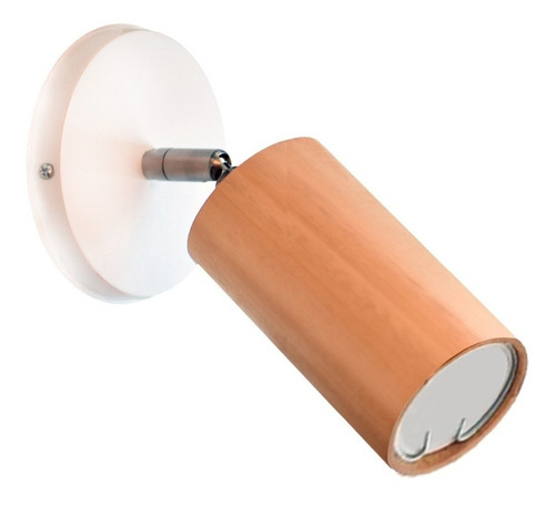 Imagen 1 de 8 de Aplique Pared Madera Direccional Led Gu10 Incluido Puraluz