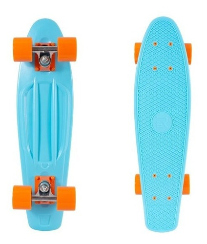 Patineta Retrospec Azul Con Naranja