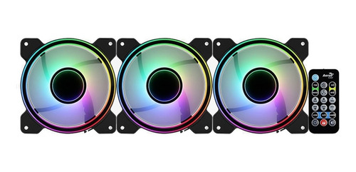 Imagen 2 de 5 de Kit 3 Ventiladores Gamer Aerocool Mirage 12 Pro Rgb 120mm