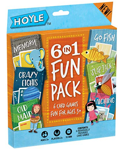 Hoyle Kid's 6 En 1 Fun Pack - Juegos De Cartas Para Niños - 