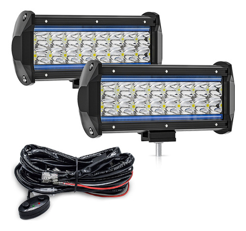 Barra De Luz Led De Trabajo De 7 Pulgadas, 2 Unidades, Doble