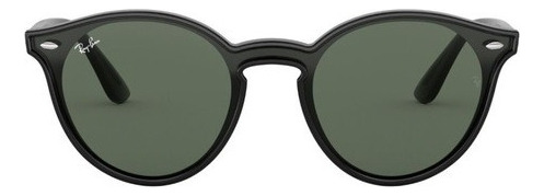 Lente De Sol Rb4380 Round Blaze Highstreet 601/71 - Talle M Clásico Verde Oscuro Negro Negro