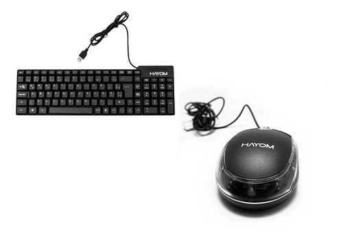 Imagem 1 de 9 de Kit Teclado E Mouse Basico Com Fio Usb