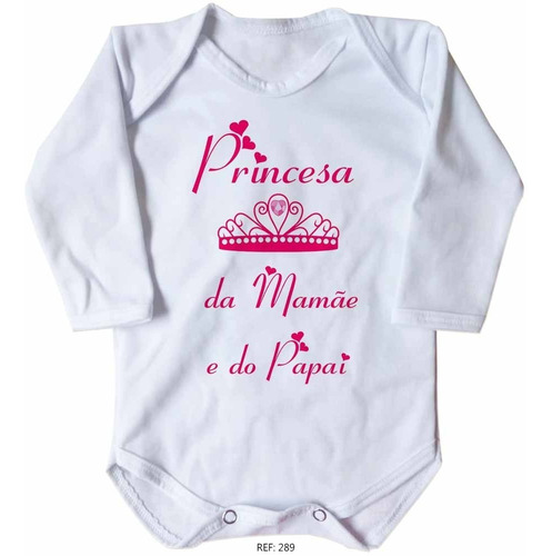 Body Para Bebê Roupinha Princesa Da Mamãe E Do Papai