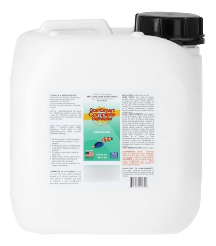 Bacteria P/peces Acuario Startsmart Agua Salada 1 Gal Pecera