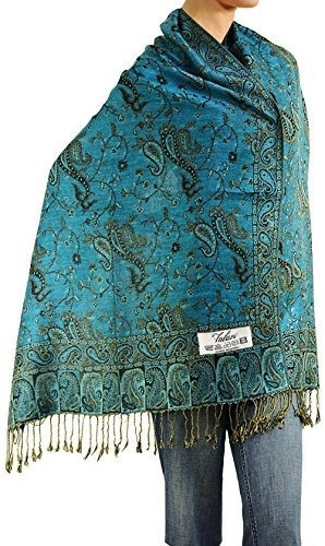 Chal Falari Bufanda Para Mujer Tejida Con Paisley Y Pashmina