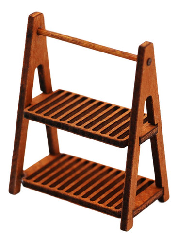 2 Mini Estante De Pan Estante De Almacenamiento Marron