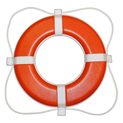 Aro Salvavidas De Vinilo Seguridad Navegación, Naranja...