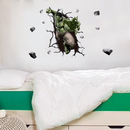 Imagen 3 de 5 de Vinilos Decorativos Superheroe Spiderman Superman Hulk Cap