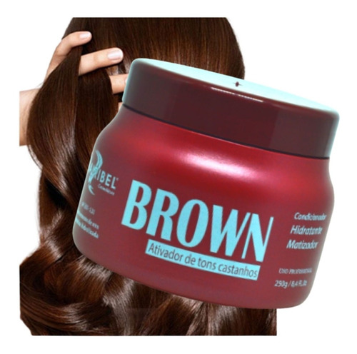 Mascara Matizadora Cabelo Castanho Brown 250g Mairibel Choc