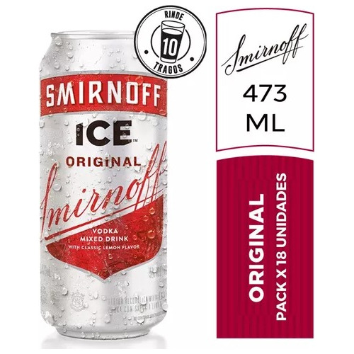 Vodka Smirnoff Ice 473ml Original Pack X18 Latas