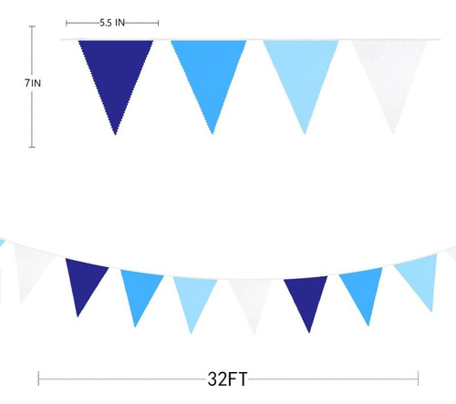 Nuevo Bandera Triangular De Algodón Con Adornos De Fiesta