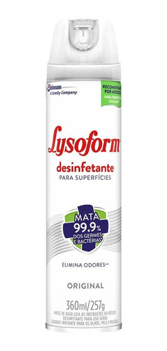 Imagem 1 de 2 de Lysoform Aerosol Spray Original 360ml Pronta Entrega