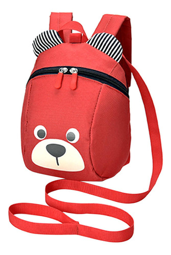 Mochila Con Arnés Ajustable Para Niños Con Rojo