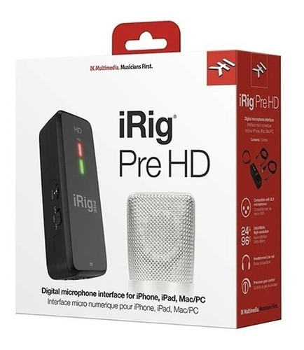 Ik Multimedia Irig Pre Hd Interfaz De Audio Con Mic Pre