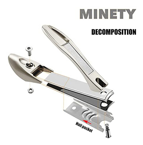 Imagen 3 de 7 de Minety Kit Profesional De Cuidado De Uñas De Acero Inoxidab