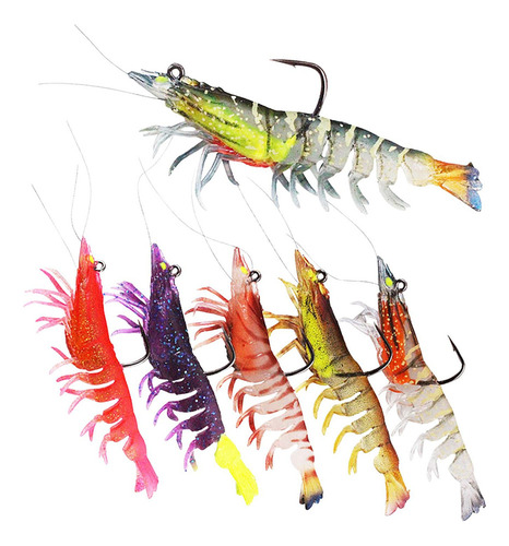 Señuelos De Pesca De Camarones, 6 Uds., Cebos Artificiales /