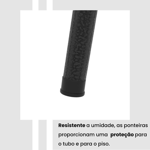 Kit Com 2 Banquetas Tubular Iza 96x36x41 Cm