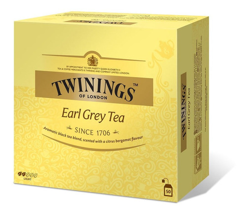 Té Twining's Earl Grey  50 Bolsitas