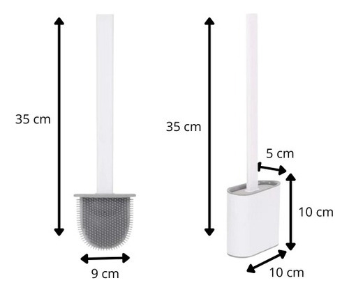 Cepillo de Silicona para Inodoro con Base Baño Privado