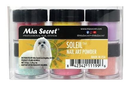 Polvo Acrílico Uñas - Mia Secret - Set De 6 Colores - Soleil