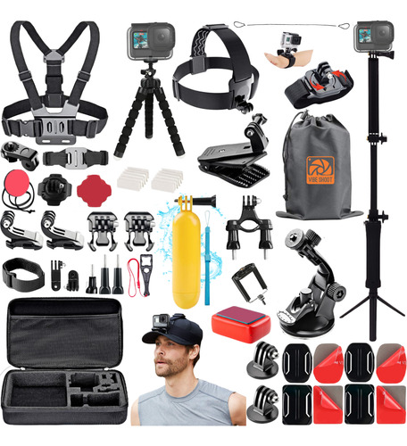 Kit Acessorios Gopro 7 Black Completo Go Pro Hero 6 5 4 3 2