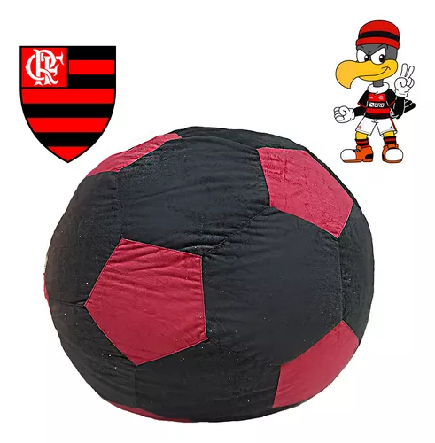 Puff Bola De Futebol Flamengo 1 Metro Enchimento Promoção