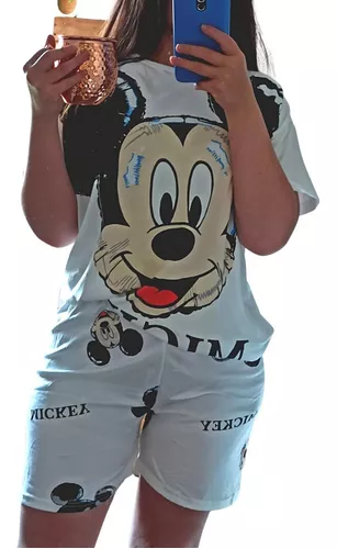 pijama mujer DISNEY 54323-0, pantalón corto y camiseta en tiranta